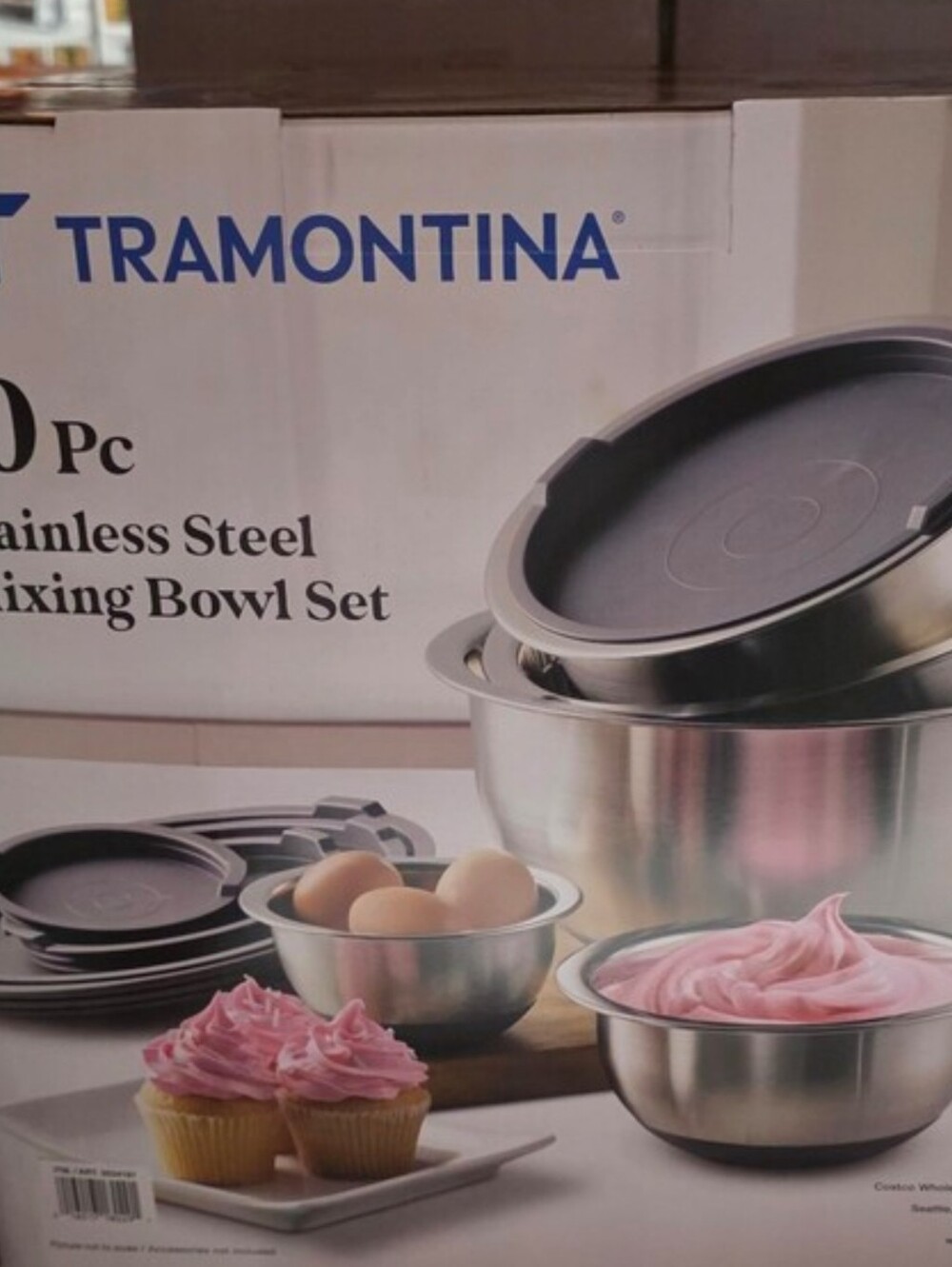 Tramontina 10-Piece Stainless Steel Mixing Bowl Set